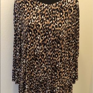Woman XL Leopard long blouse
